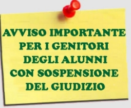 CONSEGNA SOSPENSIONE DEL GIUDIZIO A.S. 2016/2017